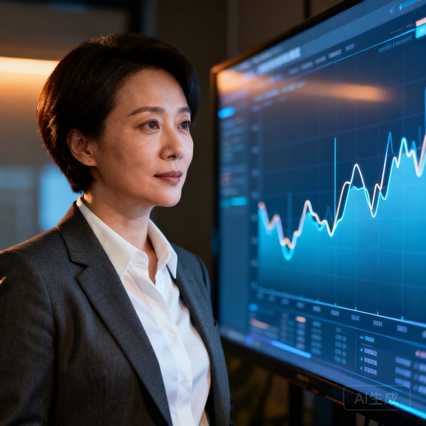 首席技术官李娜，38岁，前阿里云高级架构师，短发干练，身穿白色衬衫搭配深灰西装，站在数据大屏前分析实时流量图表